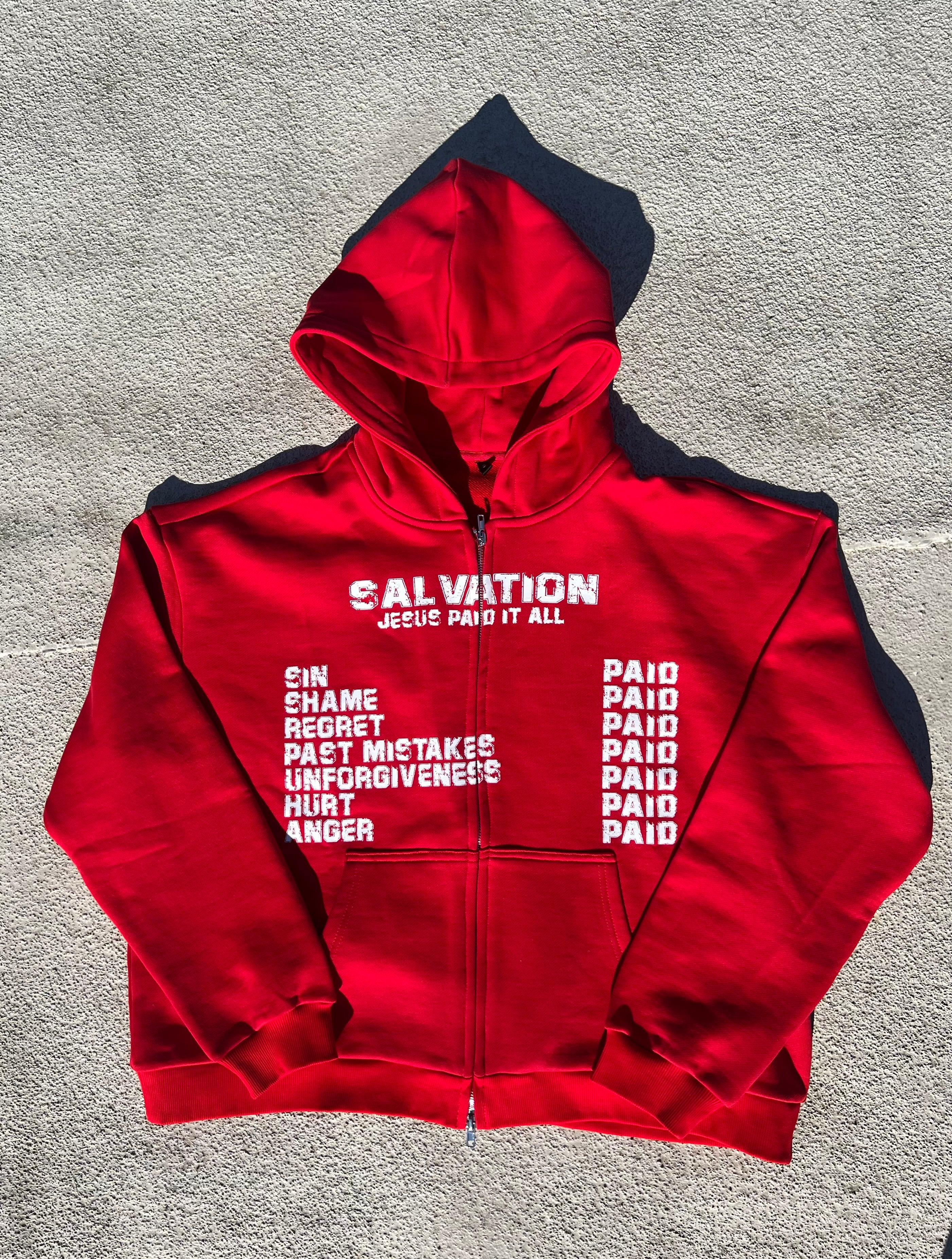 Red Salvation Zip Up – AVERSE
