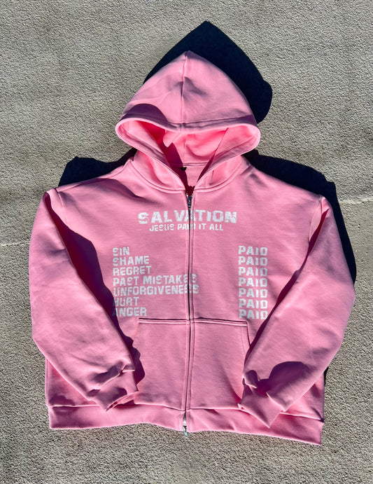 Pink Salvation Zip Up