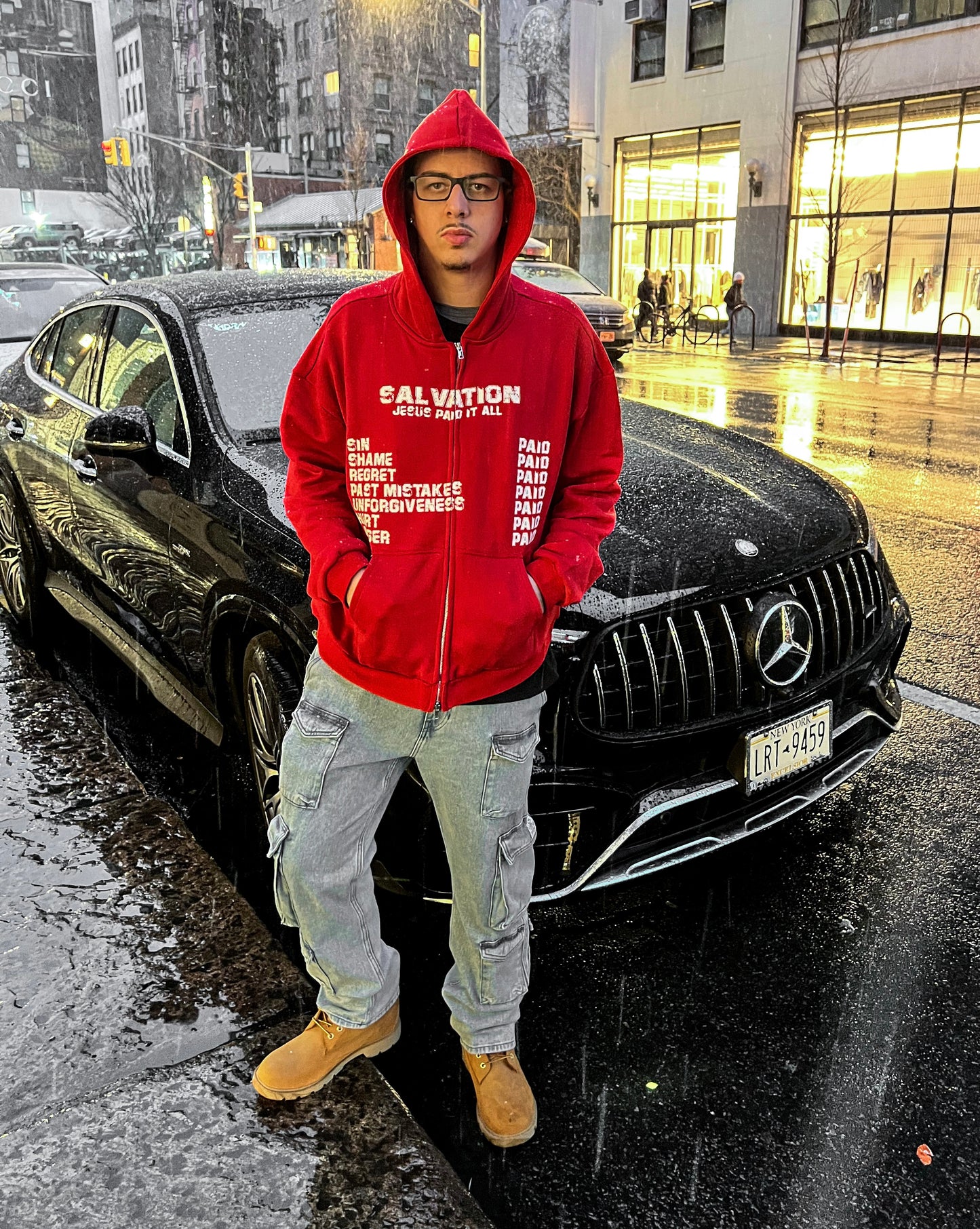 Red Salvation Zip Up