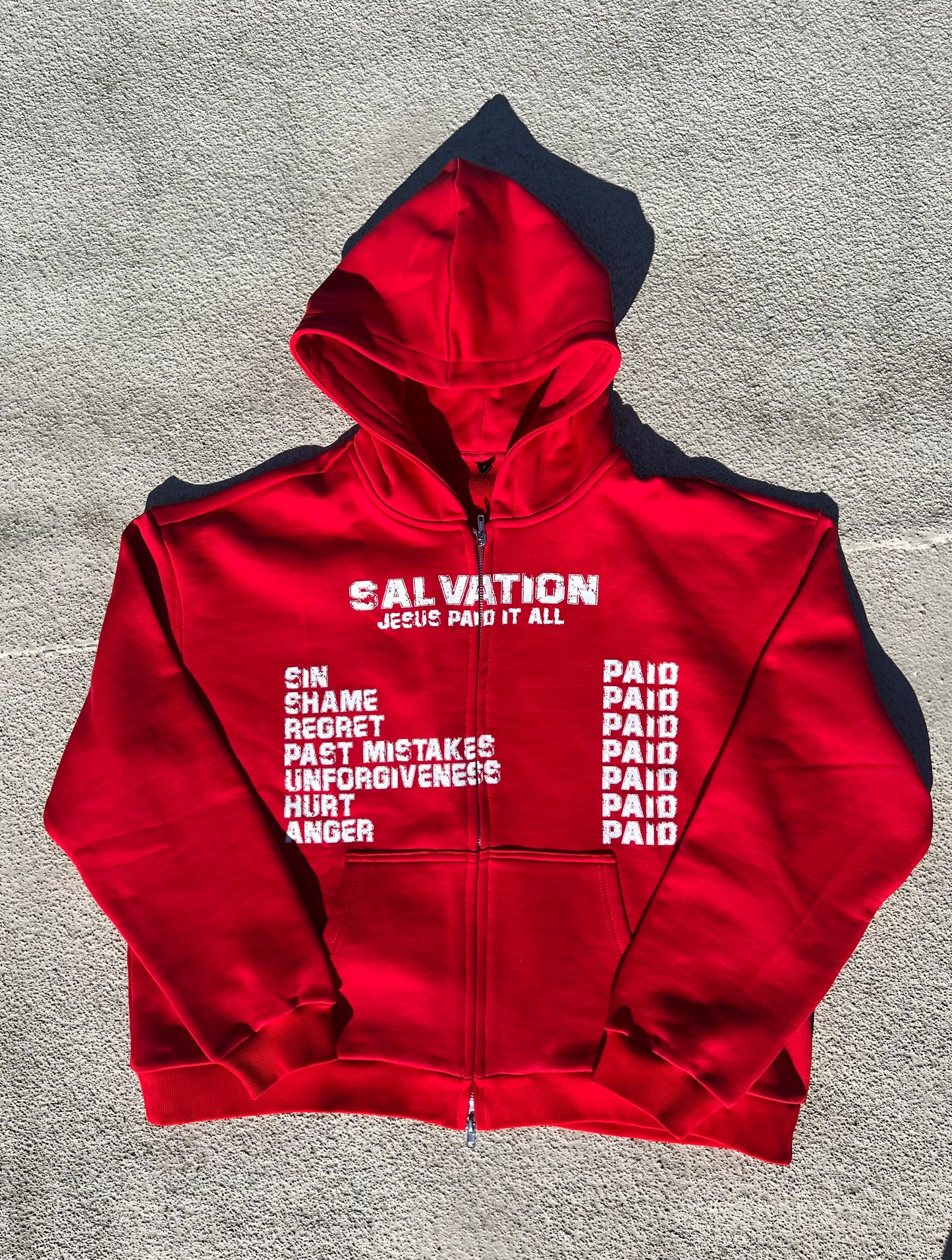 Red Salvation Zip Up